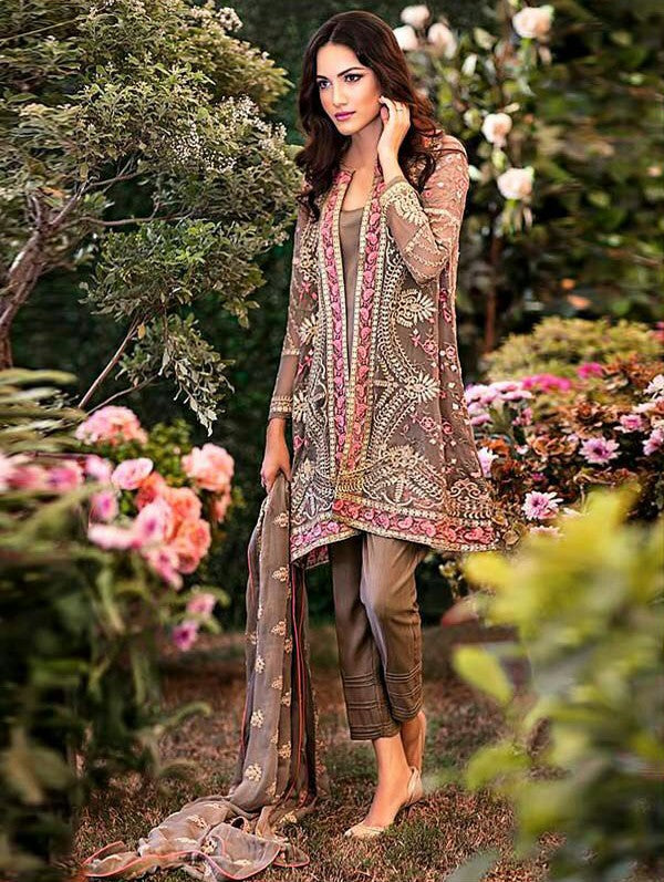 Vinay Fashion Kaseesh Georgrtte Banaras 6 Satin Decent Look Salwar Suit  Catalogue
